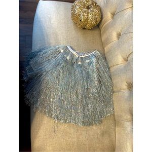 ASOS glitter silver cape